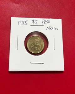 1985 $5 PESO MEXICO COIN - NICE WORLD COIN !!! - Picture 1 of 2