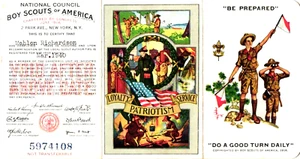 1940 Boy Scouts of America Membership Card & Certificate Castine ME Rare - Picture 1 of 2
