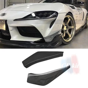 FOR 19UP TOYOTA SUPRA A90 CARBON FIBER VRS STYLE FRONT BUMPER SPLITTERS SIDE LIP - Bild 1 von 17