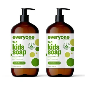 Everyone 3-in-1 Kids Soap Body Wash Bubble Bath Shampoo 32 Oz (Pack of 2) - Picture 1 of 9