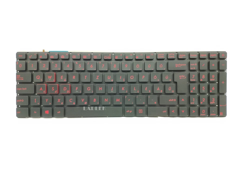 Teclado negro retroiluminado húngaro HU Magyar para Asus GL771J/GL771JM/GL771JW Foto 1 de 1