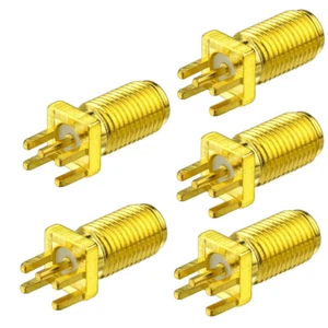 Paquete de 50 conectores coaxiales de soldadura de montaje de PCB de lanzamiento final de 0,062" RP-SMA Jack Socket - Imagen 1 de 5