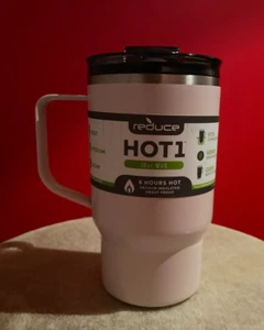 BRAND NEW Reduce Hot 1 18oz Travel Mug Pink Vacuum Insulated Stainless Steel - Picture 1 of 5