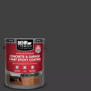 1 Gal. Jet Black Epoxy Paint Concrete Garage Basement Floor Patio Driveway ๐ฅ๐ฅ - Picture 1 of 11