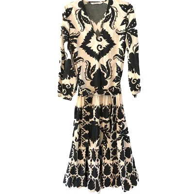ZARA Women MIDI MAXI KAFTAN DRESS SIZE XS Bohemian Lomg Sleeves - Image 1 of 4