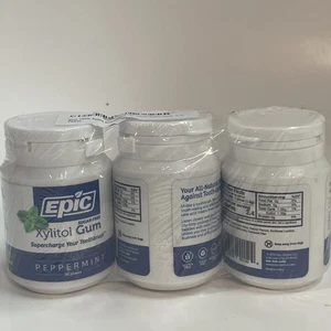Epic Dental Xilitolo Gum - Menta Piperita 50 Ct Confezione da Tre Scad.8/27 - Foto 1 di 4