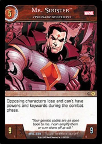 VS System: Mr. Sinister, Visionary Geneticist [Played] Marvel Legends TCG CCG Cl - Image 1 of 1
