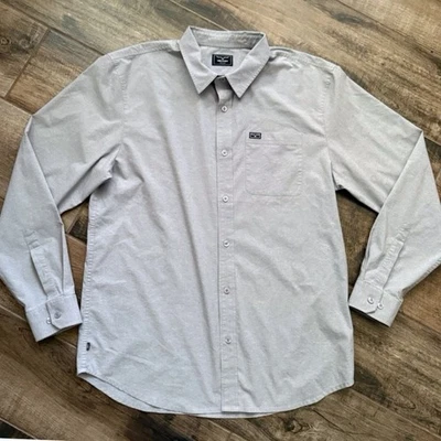 Kimes Ranch Mens Linville Long Sleeve Dress Shirt, Grey Heather, XXL - Image 1 of 4