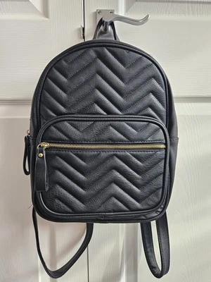 Primark Black Faux Leather Backpack Small - Image 1 of 4