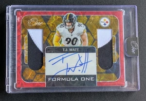2022 Panini One T.J. Watt #354 Formula One Autograph Patch /15 Steelers - Bild 1 von 3
