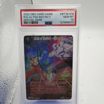 Realm of the Gods - Ultra Instinct Son Goku SPR  Dragon Ball Card Game PSA 10 - Image 1 of 2