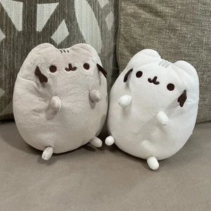 Pusheen Plush Cat Lot of 2 Stuffed Animals 6" Small Sitting Gray White Soft Toy - Picture 1 of 13