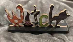 Witches Halloween Wooden Sign Lightweight And Cute! - Picture 1 of 3