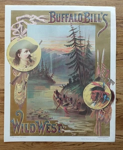 A. Hoen Lithographen Vintage Buffalo Bill's Wild West Druck 1970er Beschreibung lesen - Bild 1 von 5