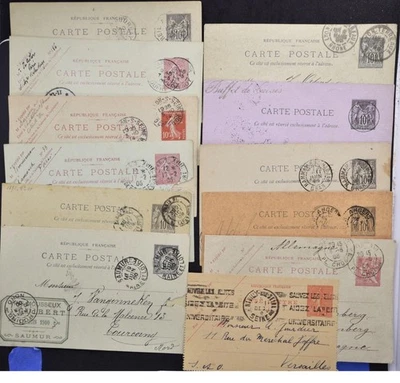 FRANCE 1990s+ Lot of 12 Stationery Postal Cards from/to... - Image 1 of 3