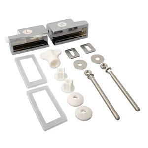 Hinges Set Connector Contemporary Toilet Fixtures Plumbing Top Fixing Method - Picture 1 of 20