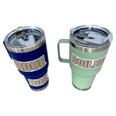 Умные кружки с контролем температуры PURDUE UNIVERSITY (2 для 1) синие и зеленые чашки 28 унций - Изображение 1 из 4