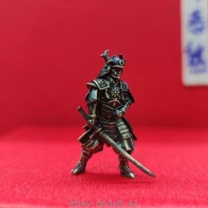 Adornos de estatua de soldado antiguo samurai con barra de bronce artesanía - Imagen 1 de 11
