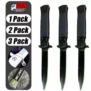 9" klassischer italienischer Stil Stiletto klappbares federunterstütztes Öffnen Taschenmesser NEU - Bild 1 von 11