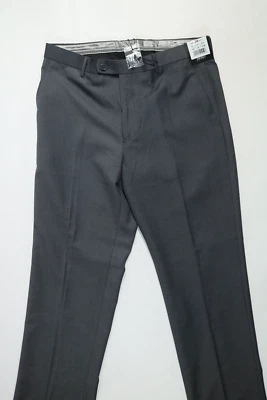 Mens Angelo Rossi Gray Flat Front Dress Pants 34x30 NWOT - Image 1 of 4