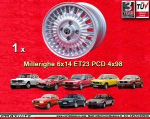 1 Cerchio Alfa Romeo Millerighe 6x14 ET23 4x98 Alfetta Giulietta Alfasud Arna - Foto 1 di 22