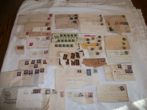 VINTAGE COLLECTION OF USED STAMPS, LINCOLN, WASHINGTON, JEFFERSON, ROOSEVELT - Picture 1 of 17