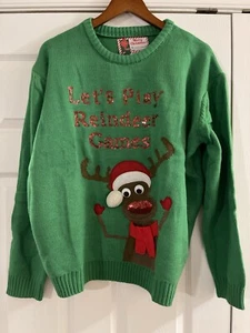 NEW Reindeer Men’s or Women’s Ugly Christmas Sweater - XL - Picture 1 of 8