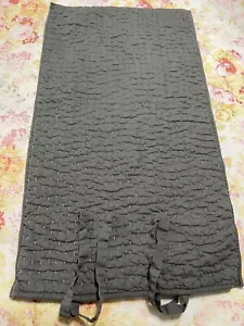 Pottery Barn Hand Stitched Pillow Shams Charcoal Ties King Size Set of 2 - Picture 1 of 11