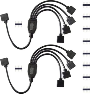 2pcs 1 to 4 Ports RGBW LED Strip Splitter 5-Pin LED Tape Splitter Cable LED Ribb - Picture 1 of 4