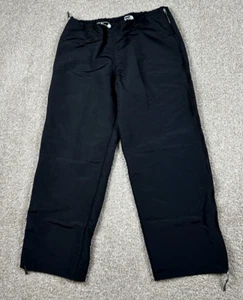 Vintage Nike Windbreaker Pants Womens XL Black Wide Leg Baggy Y2K Vented 33x31 - Picture 1 of 14