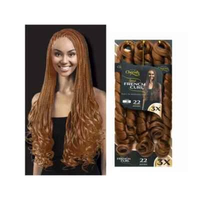 Cherish Bulk: 3x vorgeflochtene französische Locke 22 Zoll gehäkelt