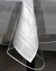 Tablecloth Protector Crystal Clear Vinyl 52"x70" Oval | Thick Durable Clear Ta - Picture 1 of 7