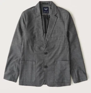 Giacca blazer classico Abercrombie & Fitch uomo grigio a quadri taglia large vendita al dettaglio $120 - Foto 1 di 1