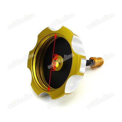 Motorcycle Gold Gas Fuel Tank Cap For Suzuki Dirt RMZ250 LTR450  2007 2008 2009 - Image 1 of 4