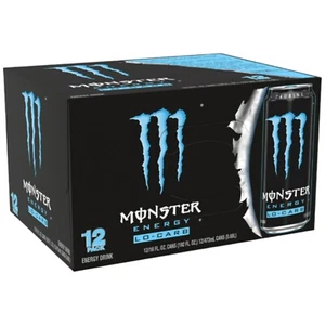 Monster Energy Lo-Carb Blue Monster Drinks 12 Pack Drinks 16oz Cans - Picture 1 of 1