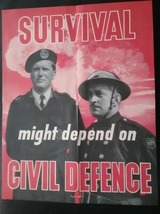 PÓSTER SUPERVIVENCIA GUERRA FRÍA, SUPERVIVENCIA PODRÍA DEPENDER DE DEFENSA CIVIL VER FOTOS  - Imagen 1 de 4