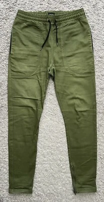 I Love Ugly Hi Stranger Pants Jeans Men's Medium Denim Tapered Zip Cuff Green - Image 1 of 4