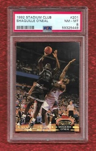 1992 SKYBOX #201 SHAQUILLE O'NEAL PSA 8 NM-MINT ROOKIE RC HOF ORLANDO MAGIC - Imagen 1 de 1