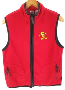 De Colección Piolín Pájaro Chaleco Chaqueta Para Mujer Pequeño Rojo Looney Tunes Cremallera Completa Envejecido - Imagen 1 de 11