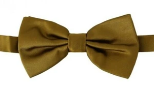 Pajarita DOLCE & GABBANA Hombre Amarillo Mostaza 100% Seda Mariposa Papillon PVP $200 - Imagen 1 de 5