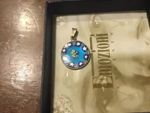 PENDENTE IN ARGENTO DORATO CON VERA MURRINA VENEZIANA.BELLISSIMO - Foto 1 di 5