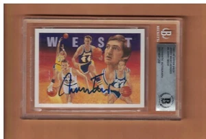 Jerry West AUTOGRAPHED 1991-92 Upper Deck Basketball Heroes Card BECKETT AUTH - Picture 1 of 2