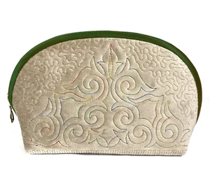 Handgefertigte bestickte Samt Make-up Kosmetiktasche Unikat Geschenk Beauty Case - Bild 1 von 5