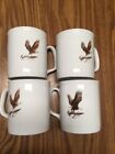Set of 4 American Bald Eagle Coffee/Tea Mugs Cups Excellent Unmarked