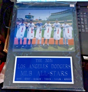 2021 DODGERS All-Stars 12x15 Plaque with 8x10 Picture and 4"x8" Engraved Plate - Picture 1 of 8