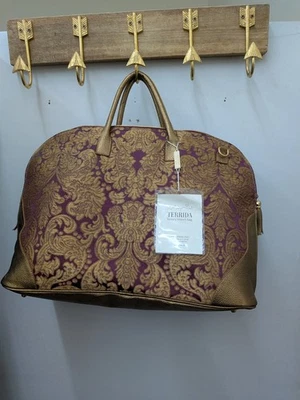 Bolso de Lona TERRIDA Brocado Veneciano Cuero Genuino y Seda Damasco Hecho a Mano Foto 1 de 4