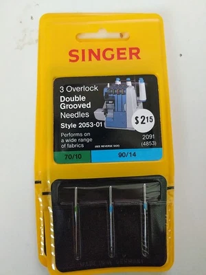 3 agujas Singer Overlock doble ranuradas estilo 2053-42 Foto 1 de 2