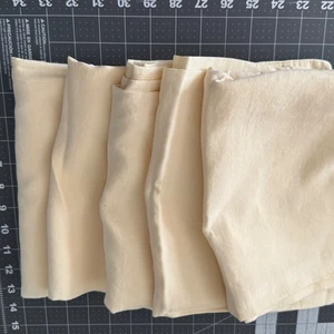 Set Of 5 Eileen Fisher Home Linen Raw Edge Butter Yellow Standard Pillowcase - Picture 1 of 11