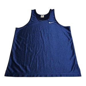 Camiseta sin mangas Nike de colección para hombre grande azul camiseta de baloncesto deslumbrante centro Swoosh años 90 EE. UU. - Imagen 1 de 8