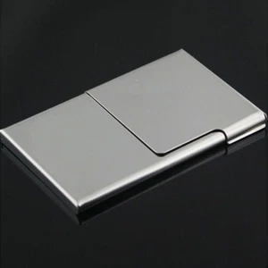 Billetera de acero con soporte para tarjeta de crédito de identificación comercial # Estuche de bolsillo de metal A2I6 B Z8D1 - Imagen 1 de 6